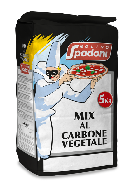 Farina Spadoni Miscela al Carbone Vegetale - Sacco 5Kg