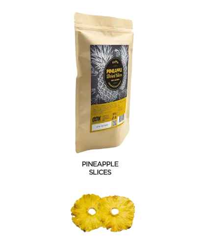 [LDF003BSA] Orsa Drinks DRIED PINEAPPLE SLICES 100% NATURAL DOYPACK BAG 100g.  