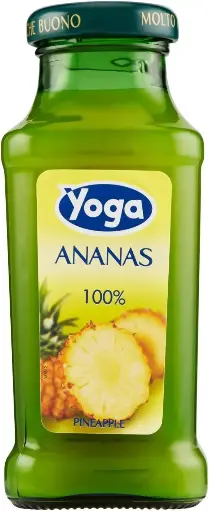 [47873] Yoga Succo di Frutta  gusto Ananas - Vetro ml.200 - Conf. 24