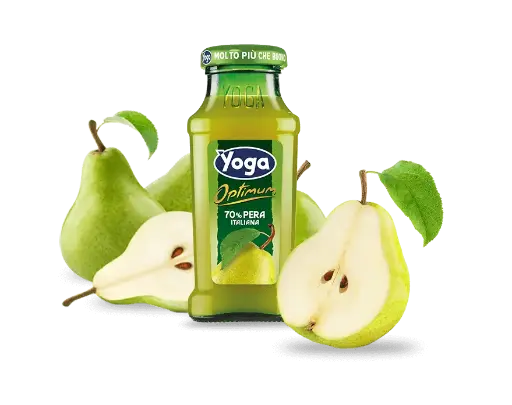 [15795] Yoga Succo di Frutta  gusto Pera - Vetro ml.200 - Conf. 24