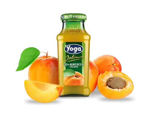 [43634] Yoga Succo di Frutta  gusto Albicocca - Vetro ml.200 - Conf. 24 
