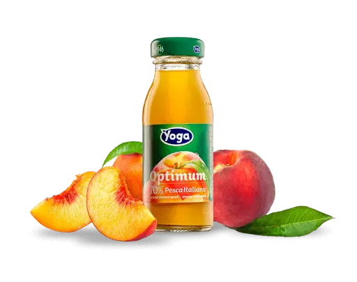 [15797] Yoga Succo di Frutta  gusto Pesca - Vetro ml.200 - Conf. 24 