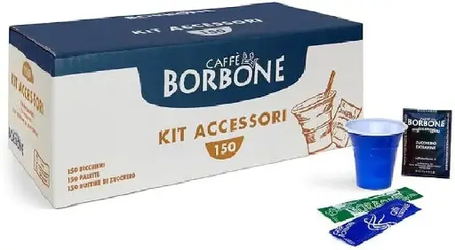 [BORBIT150] Borbone Kit 150 Bicchieri Palette e Zucchero