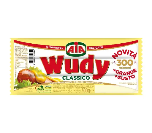 AIA Wudy Wurstel Classico - Blister 3 pezzi - 300 gr