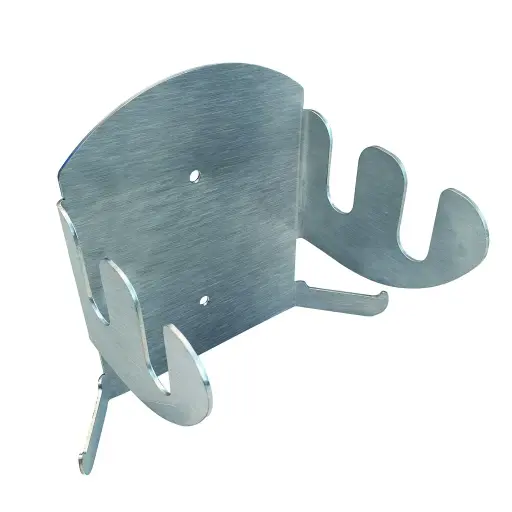 [2801] Cerutti Supporto Pala 2 Posti Da Muro Inox Con Ganci