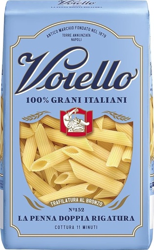 [16706] Voiello Pasta Penne Rigate n.152, Conf. 500gr Trafilatura Al Bronzo