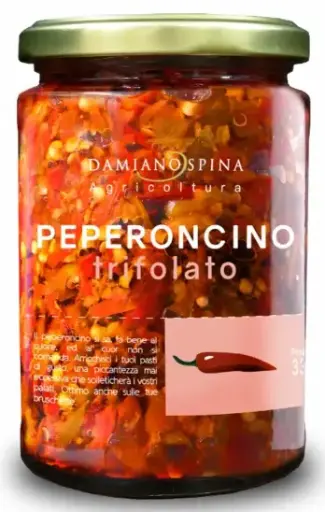 [53994] DAMIANO SPINA Peperoncino Trifolato - Vetro 330Gr